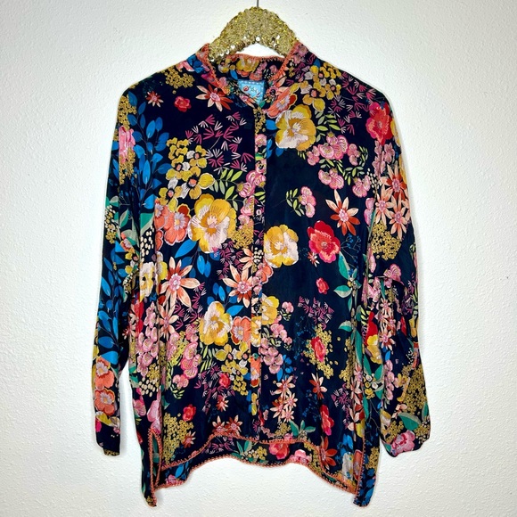 Johnny Was Tops - Johnny Was The Audrey Multicolor Floral Blouse M